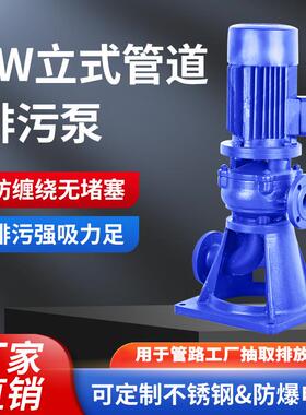 LW无堵塞污水管道泵立式污水提升泥浆泵增压WL干式管道离心循环泵