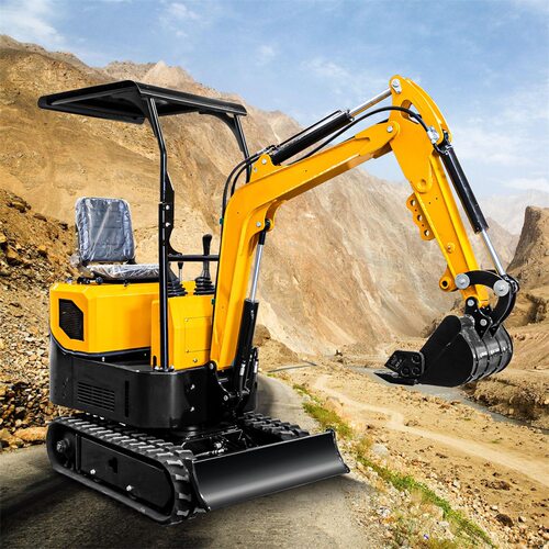 出口美国微型挖掘机厂家 HT10C家用抓木挖土机 Compact Excavator
