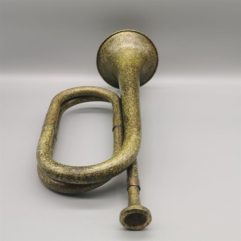 复古风步号冲锋号军号红色八路军怀旧装饰道具小号铜喇叭收藏