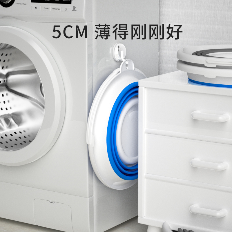 30L户外折叠水桶钓鱼桶大号美术打水桶便携活鱼桶饵料盆户外洗车
