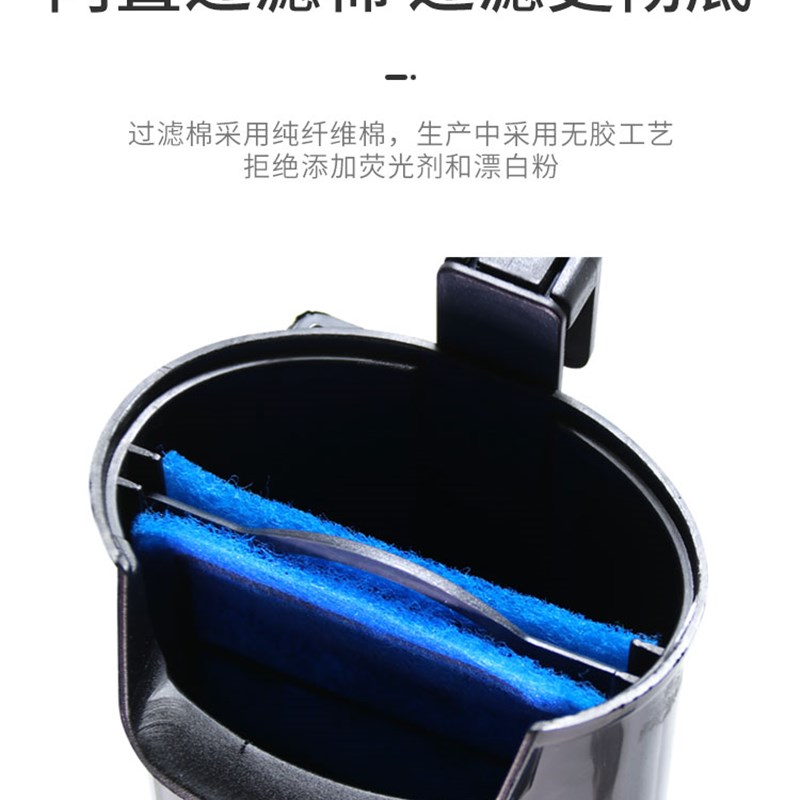乌龟缸低水位过滤器浅水小鱼缸潜水瀑布式迷你小型静音内置净水器