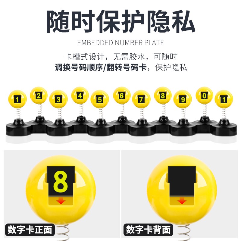 挪车电话牌车载临时停车号码牌女生高级创意摆件2024新款车内饰品