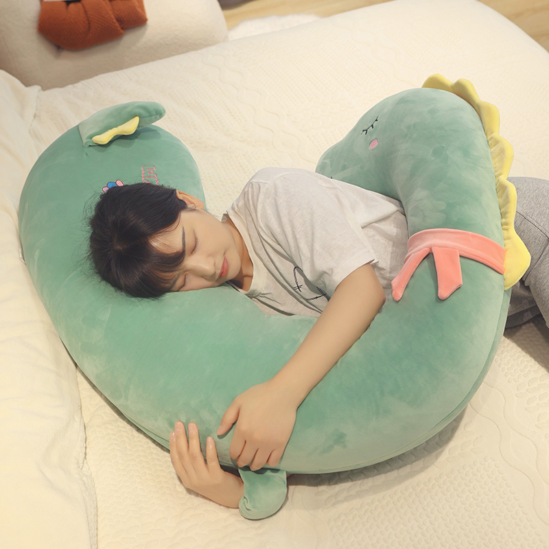 大号恐龙抱枕女生睡觉侧睡毛绒玩具可拆洗夹腿玩偶长条布娃娃