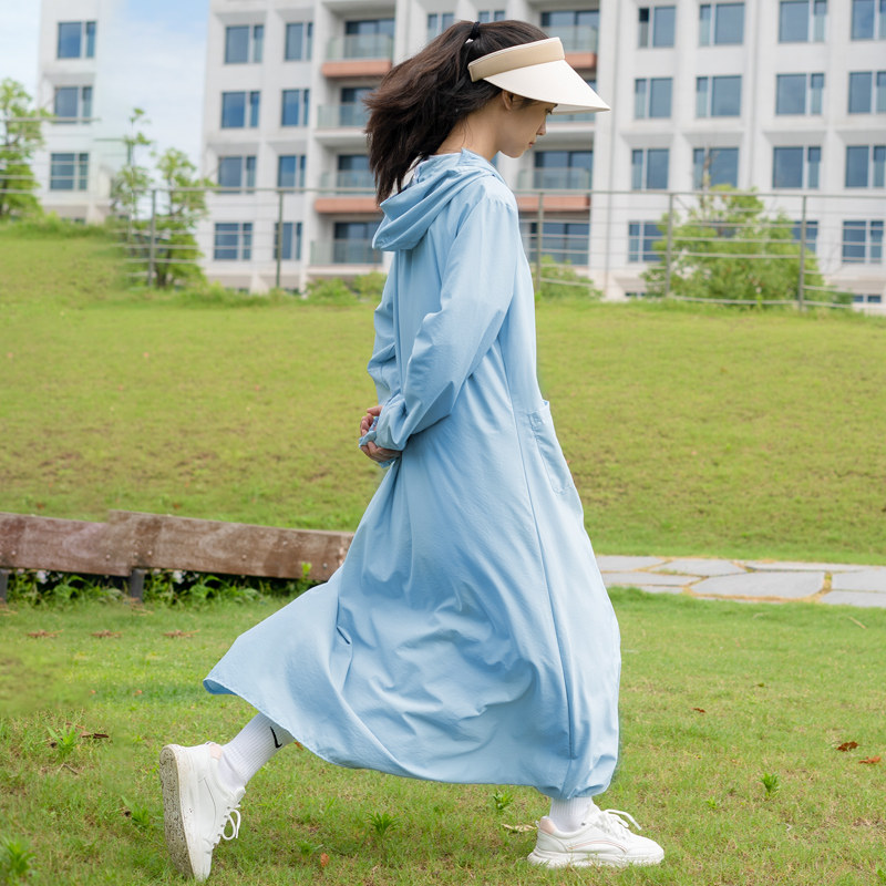 电动车防晒衣长款女夏季薄款全身防晒腿部防紫外线骑电瓶车防晒服