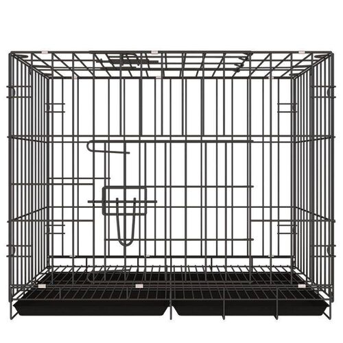 狗笼子泰迪小型犬狗笼子中大型犬带厕所鸡笼子家用折叠兔鸽猫笼子