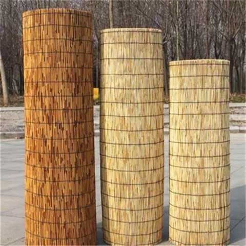 芦苇帘子遮阳草帘升降竹帘装饰复古吊顶茶楼隔断墙面装修