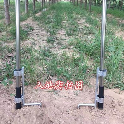 不锈钢6网杆伸缩定位杆地插杆加粗加厚3米4米5米捞米地插伸缩杆子