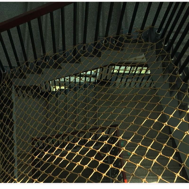 楼梯天井防护网防坠落网护栏儿童防摔网安全网保护绳网家用幼儿园