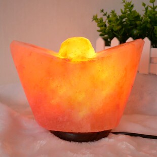 盐灯盐灯大锭状盐灯客厅摆件天然玫瑰盐岩灯