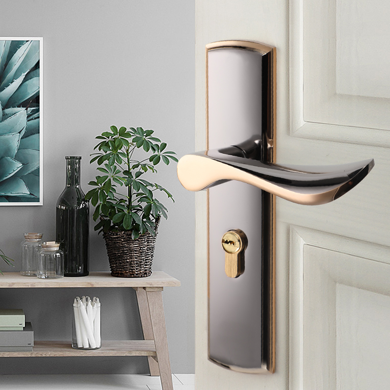 立新门锁现代家用通用型房间实木门锁室内卧室静音门把手锁具五金