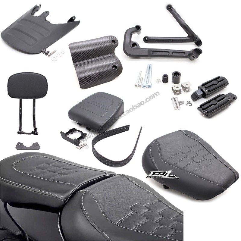 适用orser者S改装后靠背挡泥板乘客司机坐垫脚踏,摩托车/装备/配件,摩托车坐垫,淘宝优惠券,粉丝福利购,淘宝优惠卷