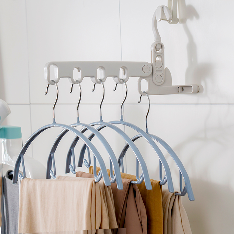 ASEN可折叠5孔晾衣架旅行酒店室内晾晒架旅游挂挂孔