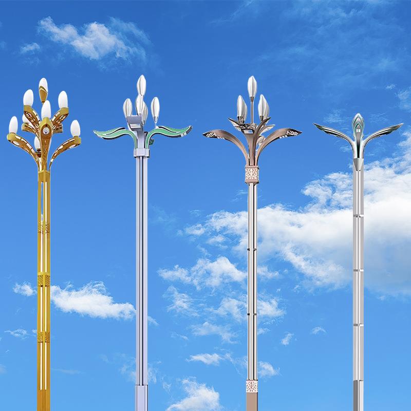 定制中华灯玉兰灯广场景观灯户外照明6米8米9米10米高杆道路灯