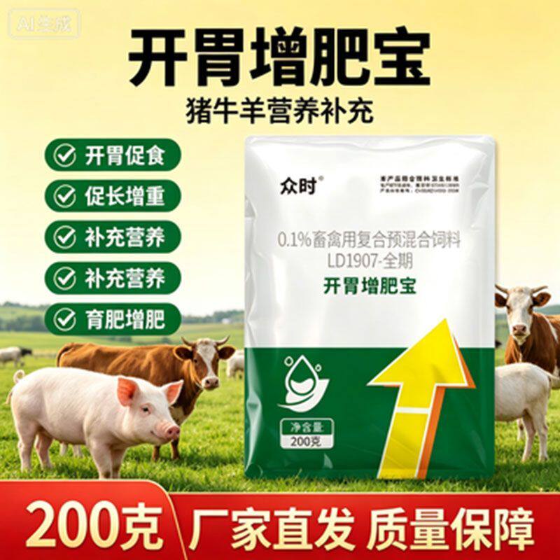 催肥增重王猪用催肥猛长增肥益生菌牛羊兽用催长素饲料添加剂增长