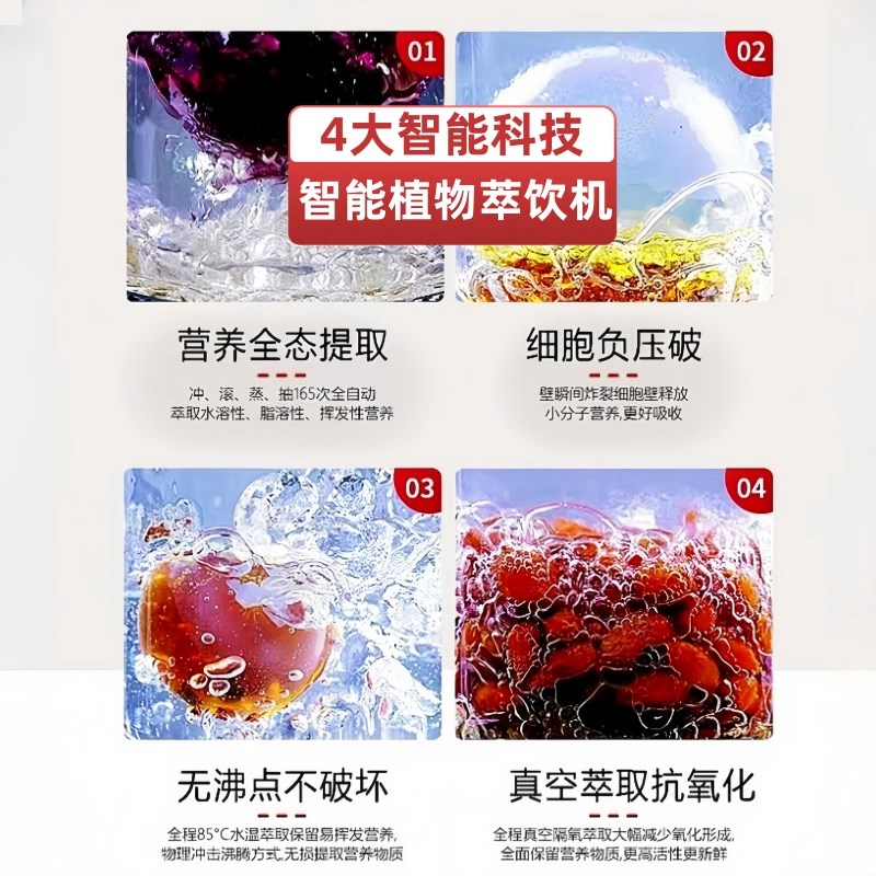 植物草本中药萃取机萃饮提取仪装置养生壶破壁熬药全自动浓缩家用