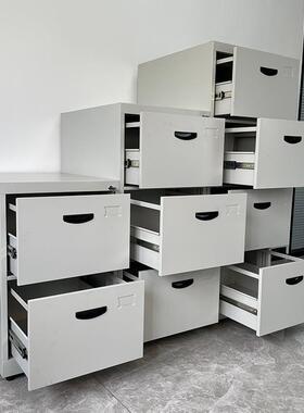 加厚抽屉式办公文件收纳柜二三四抽铁皮资料柜FC卡箱A4快挂劳柜