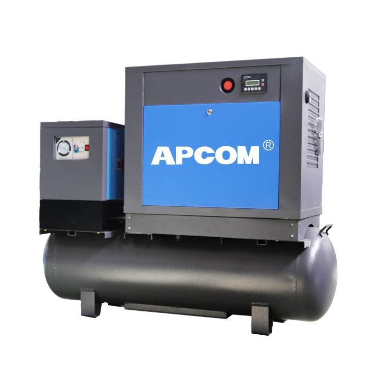 喷砂喷漆用变频螺旋空气压缩机7.5kw气泵一体式小型螺杆式空压机