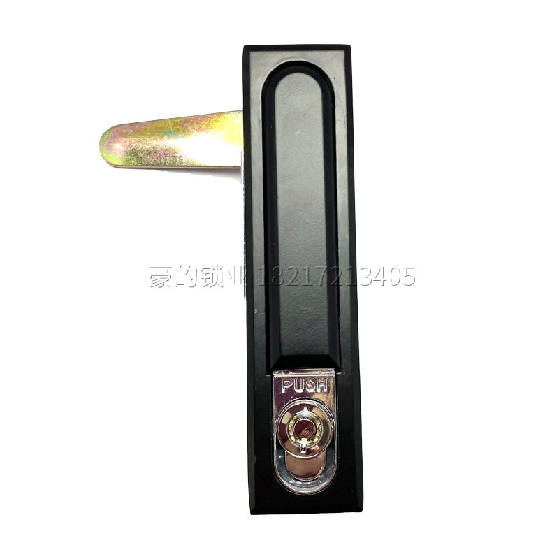 配电箱机柜天地连杆锁通用型开关控制柜门平面锁按压把手PUSH锁芯
