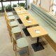 现代咖啡厅快餐饮食堂靠墙卡座沙发西餐厅面馆饭店奶茶店桌椅组合