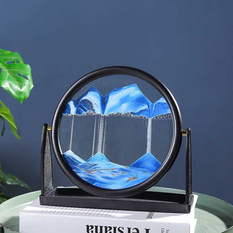【直播】创意解压3立体流沙画摆件液体山水艺术沙漏办公室客