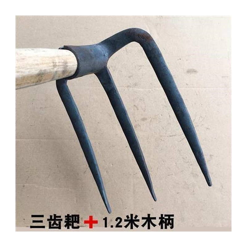 耙齿园艺三工具叉耙子栽培锄头二土四丁四齿松齿齿农用四钉