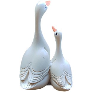 26X8大白鹅小连体鸭庭院花园鱼池假山花盆盆景造景装 直播推荐