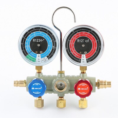 鸿森S36F-1234-60汽车空调加氟表冷媒加氟工具R1234FY 加氟雪种表