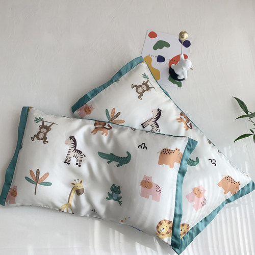 A类卡通萝卜兔恐龙汽车60支天丝儿童枕套凉感丝滑单只宝宝枕头套