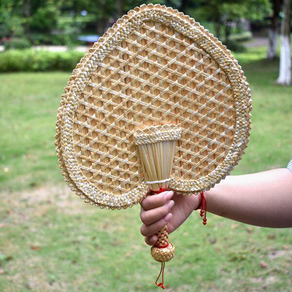 麦秆大蒲扇手工编织蒲葵扇子夏季手摇扇竹编扇子粽叶扇纳凉芭蕉扇