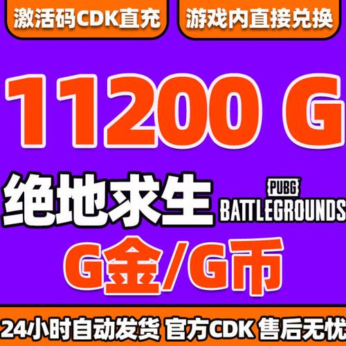 pubgg币cdk充值绝地求生金币吃鸡11200G币g币金币兑换码CDK