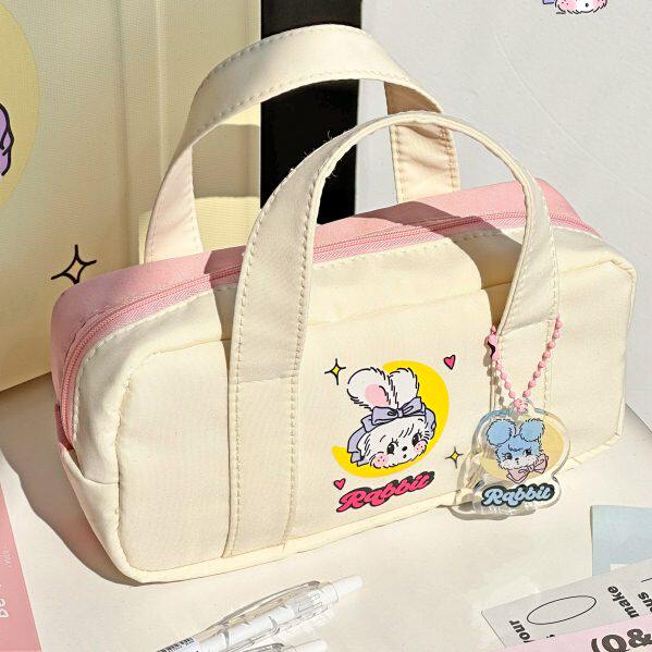 棉花加点儿糖原创奶油兔兔笔袋文具盒大容量文具袋初高中女生可爱
