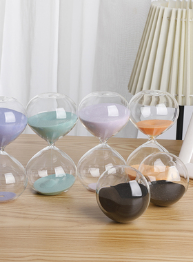 简约桌面装饰摆件45/60分钟沙漏流沙瓶现代创意家居饰品新年礼物