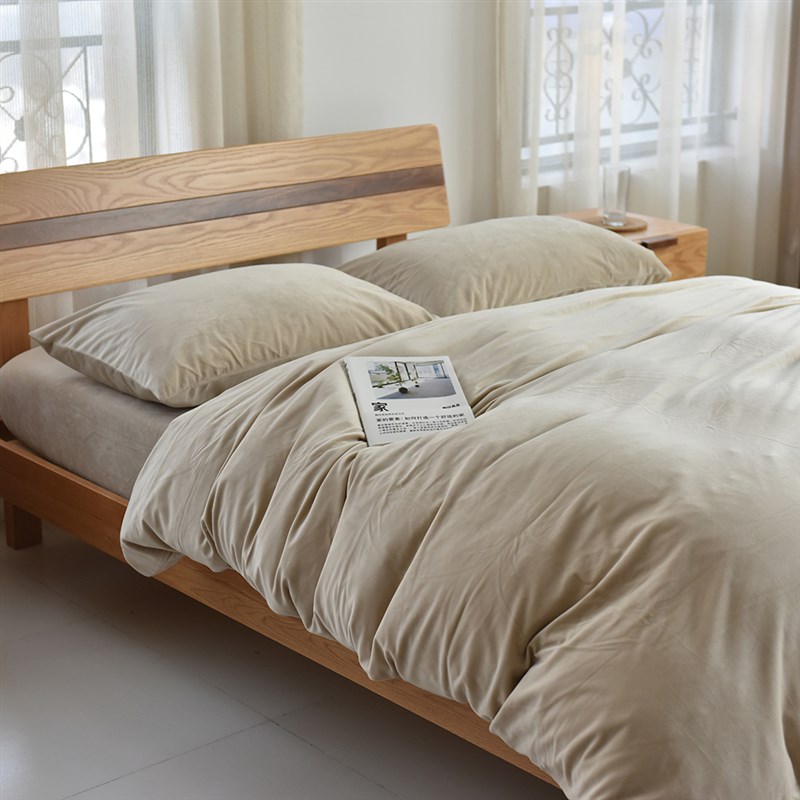 天鹅绒四件套短毛绒秋冬季床笠床上用品被套珊瑚绒法兰绒