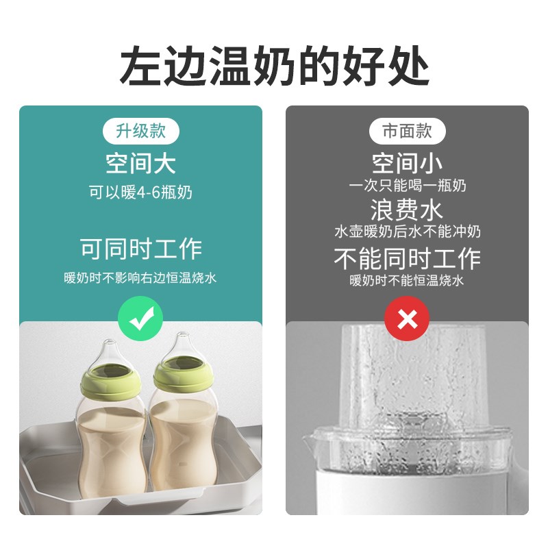 全玻璃恒温水壶温奶暖奶器奶瓶消毒器烘干二合一婴儿热奶器一体机