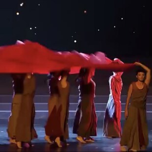 我心中的红现代舞蹈服成人舞台装歌颂祖国学生群舞演出服装定制