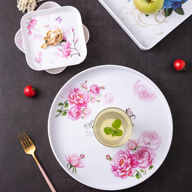 托盘家用放茶杯水杯茶盘塑料客厅杯子托盘长方形简约创意水果餐盘,餐饮具,餐用托盘,淘宝优惠券,粉丝福利购,淘宝优惠卷