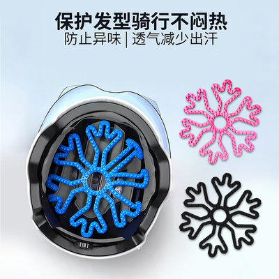 骑行头盔内衬垫不压发型神器通风透气防止异味所有头盔通用硅胶垫
