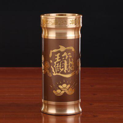 佛具用品香筒装香桶家用供佛放竹签香线香筒佛心经招财香桶