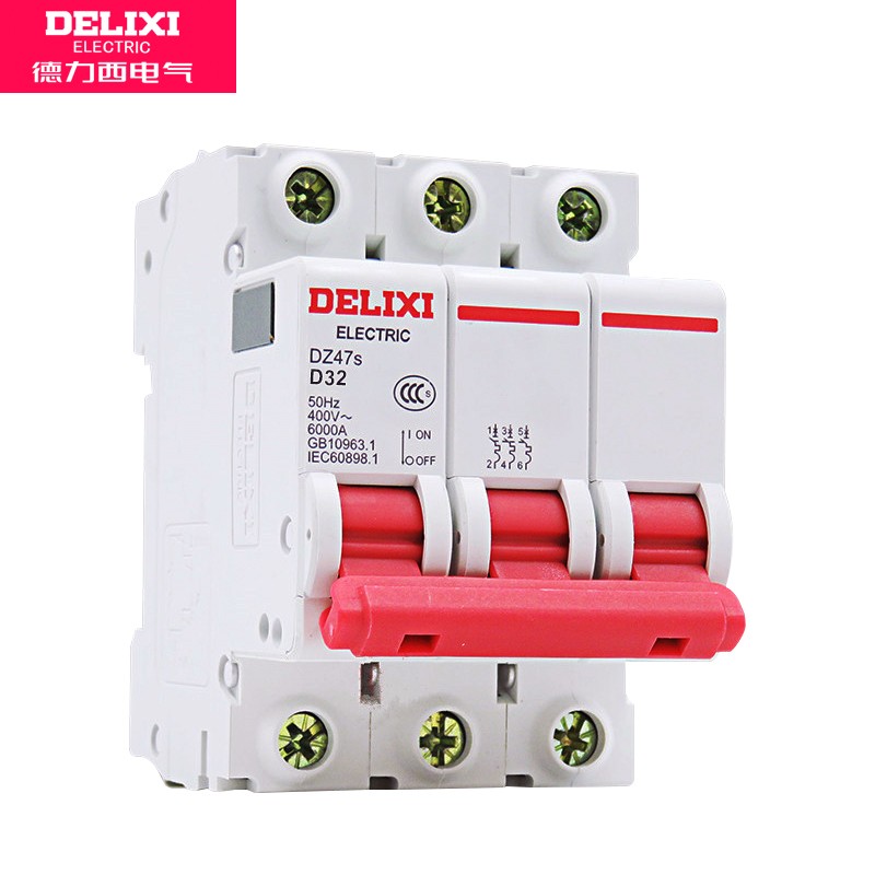 德力西空气开关动力型三相电空开 DZ47-63 D型 3P 32A断路器380v