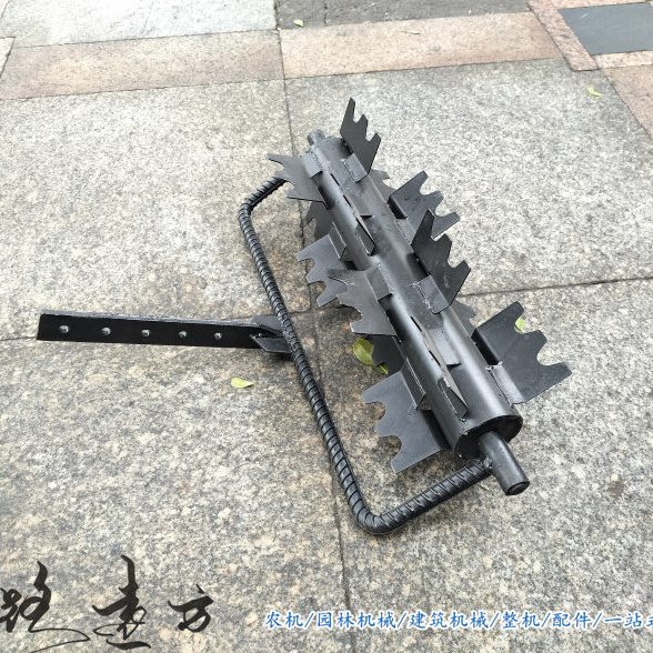 微耕机水田平地耙配件平田耙平地耙齿水田防沉神器滚轮 尾耙 拖耙