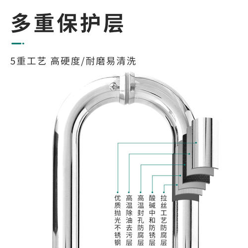 浴室玻璃门拉手淋浴房把手移门卫生间钢化手柄推拉不锈钢淋浴扶手