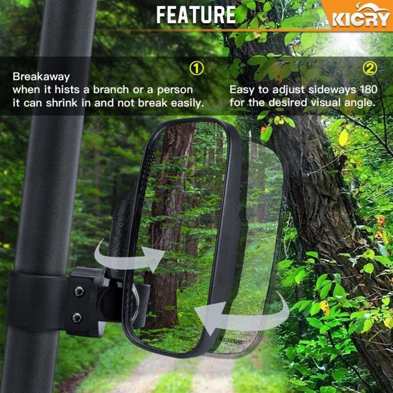 沙滩车四轮越野车全地形车反光镜UTV倒车镜摩托车UTV侧视镜后视镜