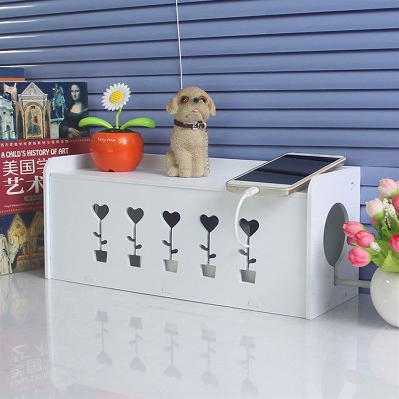 电线收纳盒插排安全收纳盒子理线器电源线电脑线路由器收纳隐藏盒