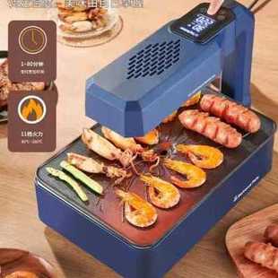 新品 烧烤炉家用无烟电烤室内不粘烤肉机外盘线烤红肉 新新新绿阳式