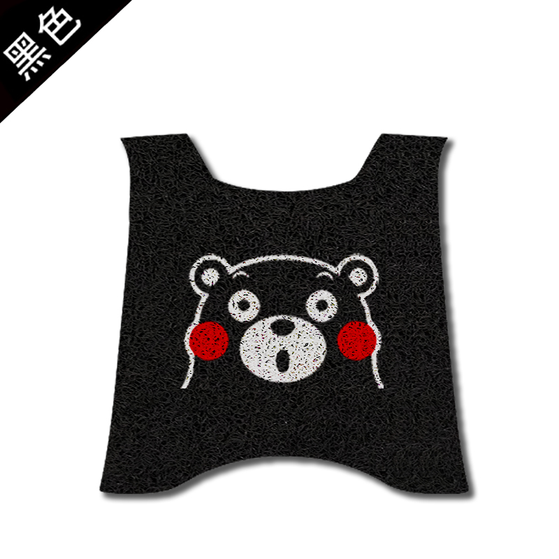 适用于杏三阳tini110摩托车脚垫可爱卡通防水防滑耐磨丝圈脚踏垫