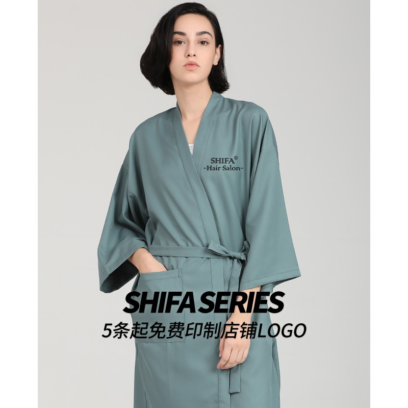 理发店美发客袍染发衣服网红围布不沾发潮定制logo美容