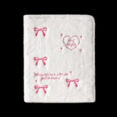 韩版 A4毛绒相册刺绣蝴蝶结九宫格追星卡册少女大号活页文件收纳册