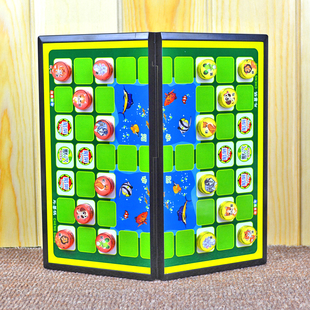 磁性动物斗兽棋儿童小学生益智力玩具幼儿园2人大号跳磁石飞行棋