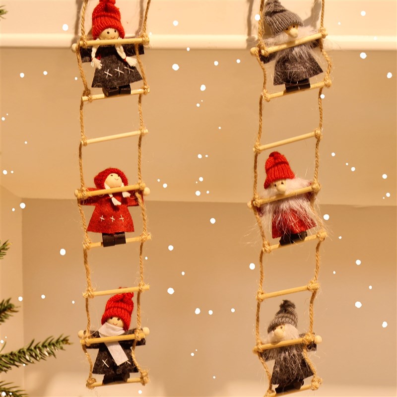圣诞树上装饰圣诞老人小饰品挂件圣诞节家用氛围场景布置挂饰配件