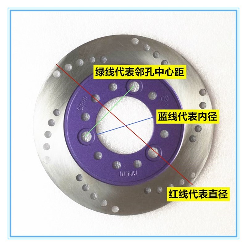 电动车碟刹盘 三轮车改装刹车盘180mm前后碟刹卡钳盘摩托车制动盘